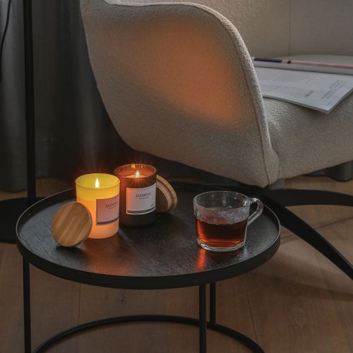 Duftlys med bambuslåg - Billede 5